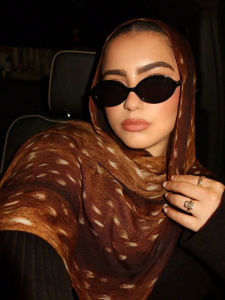 Bohemian Styles Watercolor Deer Print Muslim Hijab Women Soft Islam Ramadan Hijabs Turban Foulard Shawl Wrap Scarf Headscarf