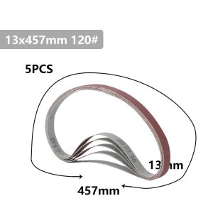 XCAN 5pcs 457x13mm Sanding Belts 40/60/80/120 Grit Aluminum Oxide Abrasive Belts For Sanding Wood Metal Plastic