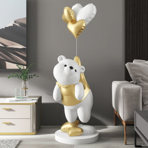Polar Bear Large Freestanding Decor Luxury Gift Item