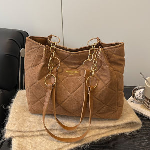 Fashionable Large Capacity Diamond Pattern Womens Tote Bag Single Shoulder Handbag Spring Summer Autumn Winter New Arrival