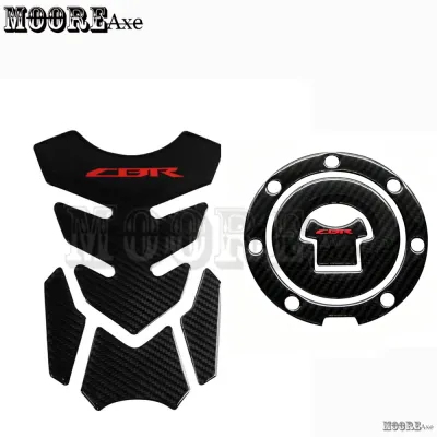 สติกเกอร์สำหรับฮอนด้า CBR 650R 500R 300R CBR150R 250R 400R 1000R CBR190สติกเกอร์ติดมอเตอร์ไซค์ถังน้ำมันเชื้อเพลิงสติกเกอร์ฝาปิดรอบผ้าคลุมถังน้ำป้องกันสติกเกอร์ไฟเบอร์คาร์บอนรูปลอก