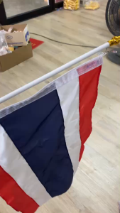 เสาธง เสาธงชาติ เสาใส่ธง ธงชาติ นักเรียน นักศึกษา วิชาการ เสาธง เสาสีขาว เสาใส่ธงชาติ น้ำหนักเบา ราชการ YC