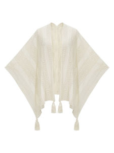 ZHILU | Bohemian Style Fringe and Lace Openwork Sunscreen Jacket