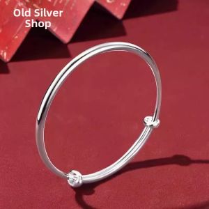 WU YUE JEWELRY | Adjustable Sterling Solid Silver Bracelet