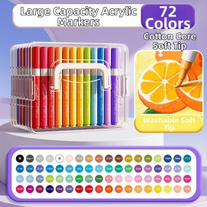 MINGZHUO | Water-Based Non-Toxic Washable Soft-Tip Layered Colors Art Markers