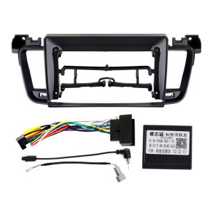 9 Car Stereo Fascia Frame Adapter for Peugeot 508 508SW 2011 - 2018 Android Radio Dash Fitting Panel Kit Framework Power Cable