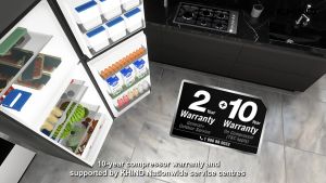 [NUR] KHIND 247L / 334L Top Mount Freezer Large Capacity Inverter Refrigerator  | RF275 RF355 (2 Door Refrigerator Fridge Peti Ais Peti Sejuk 电冰箱 Reversible Door Frost Free 2 Year General & 10 Years Compressor)