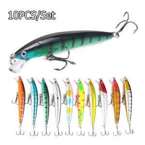 【Grosir Murah】10Buah Minnow Umpan Pancing Swimbait 10cm/9g Fishing Lure Ikan umpan pancing tiruan Baits Swimbaits