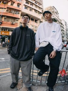 Huacheng Original Heavy Weight Pure Cotton 3 Dstereo Spring & Fall Chinese Fad Print Long Sleeves American Retro Loose Couple Mens T-shirt