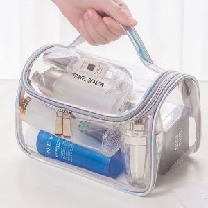 Transparent Waterproof Makeup Bag Travel Organizer Large Capacity Cosmetic Storage Pouch
