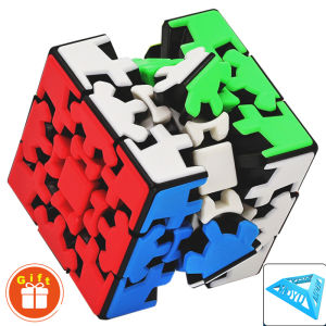 YUMO 3x3 ทรงลูกบาศก์เกียร์ปริศนามายากลของเล่นลูกบาศก์รูปเฟืองไม่มีสติกเกอร์การเรียนรู้ง่ายภูมิปัญญาอัจฉริยะ