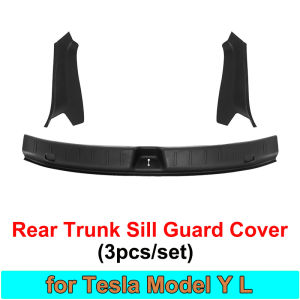 Ốp Bảo Vệ Bậc Cửa Cốp Sau Bằng Chất Liệu TPE Giả Da Cho Tesla Model Y L Juniper 2025-2026 Viền Cửa Bên Trong Trang Trí Nội Thất