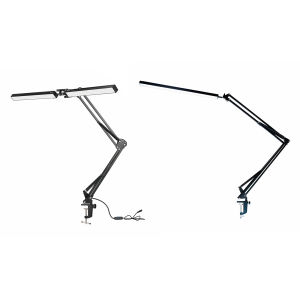 โคมไฟตั้งโต๊ะ LED CLAMP คลิปโลหะประเภทยาวแขน Dimmable โคมไฟตั้งโต๊ะปรับ 3 สีและ 10 ความสว่างสำหรับ Home Office