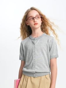 navigare kids | Tencel Short Sleeve Cardigan for Big Girls