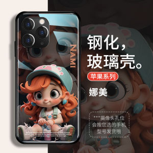 เคสโทรศัพท์มือถือแบบกระจกลายการ์ตูนสร้างสรรค์สำหรับ Apple 17 pro 16 15 13 12 8X 14 plus XS Max SE ป้องกันการตกหล่น