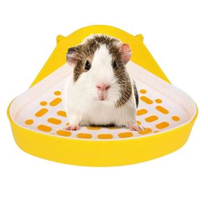1 Pcs Triangle Fixable Pet Rabbit Hamsters Toilet Small Animal Toilet Potty Bowl Corner Clean Litter Trays Pet Supplies