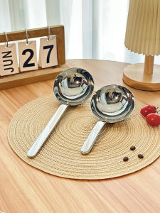 Large Size Stainless Steel 304 Soup Spoon with Long Handle for Kitchen Rice Porridge Serving Hot Pot Strainer Cooking Utensil