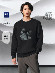 New Spring HLA Sea Home Mountain Not High Printed Sweatshirt Jacket Men Fashion Urban Loose Fit Cotton Polyester Spandex