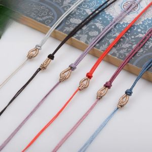 สำหรับผู้หญิงเชือกห้อย เชื้อกร้อยจี้หยก เส้นเล็ก เชื้อกสร้อยคออาเกตหยกเขียว หมดึงหยกสำหรับการเสริมเจอ 1 ชุด (เครื่องประดับห้อย คอ สีทอง สีเงิน ปรับ)