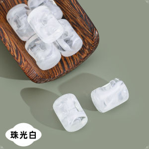 กระดุมอะคริลิกทรงกระบอกสองสีสำหรับตกแต่งเสื้อผ้าฮันฟู่และกางเกงขาสั้นสไตล์จีนโบราณ เครื่องประดับกระดุมสำหรับตกแต่งเสื้อผ้า ชิ้นส่วนเสื้อผ้าแบบยูนิเซ็กซ์