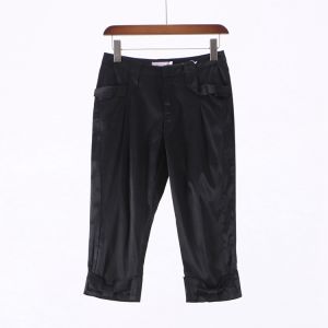 กางเกงขายาวทรงหลวมลำลองสำหรับผู้หญิงในช่วงฤดูร้อน ทรงสลิมฟิต ผูกโบว์ ทรงเอวกลาง ทรงสลิมฟิต ทรงเอวกลาง ทรงเอวกลาง