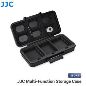 JJC Multi-Functional Battery Storage Case Holder Organizer For 6 SD Card 5 CFe A 6 CFe B Card Camera Li-ion Battery 8 AA Battery