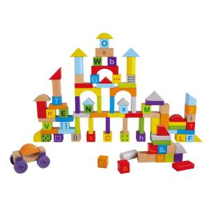 Hape | Educational Alphabet and Number Building Blocks for Toddlers