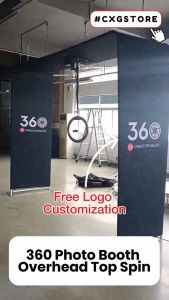 CGZ 360 Photo Booth Overhead Top Spin (7-15 People) With Flight Case
