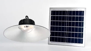 Goldstar High Bay Light Waterproof Solar Hanging Pendant Light Upgraded High Brightness Auto Dusk-to-Dawn with Separate Solar Panel