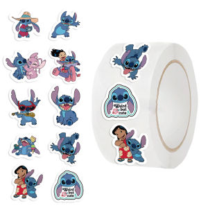 500pcs/roll Disney Movie Stitch Cartoon Stickers Waterproof DIY Graffiti Phone Laptop Luggage Guitar Notebook Stickers Kids Toys