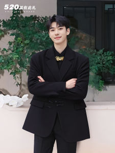 New Mens Wedding Suit Zhanzhuang Chinese Style Formal Wear Marriage Celebration Banquet Groom Traditional Cheongsam Tang Suit