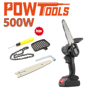 Mini Chainsaw 6 Inch Cordless Electric Chainsaw 2100mAh Battery Portable Chainsaw Rechargeable Chainsaw Electric High Power Mini Chain Saw Wood Fast Cutting Machine with Box