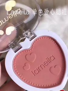 บลัชออน LAMEILA ชมพูพีช บลัชออนโทนส้ม บรัชออนทาแก้ม ส้มพีช เนื้อดี สีสวย ติดทน Powder cakev1 เซตแต่งหน้าสวยคุ้ม ได้ยกเซต