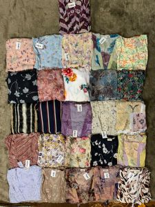 cardigan motif random bahan sifon premium