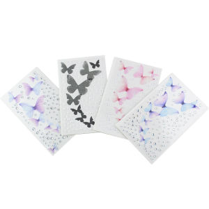 Uni.Y DIY 3D Butterfly Sticker - สติกเกอร์คริสตัล เพชรติดหน้า ผีเสื้อติดหน้า รูปผีเสื้อ สดใส
