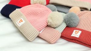 SET Mũ Nón Len 2 QUẢ BÔNG KÈM KHĂN CỔ HAOPENYOU Có Lót Bông Mềm Mại Giữ Ấm Cho Bé Giá Tốt Chất Lượng