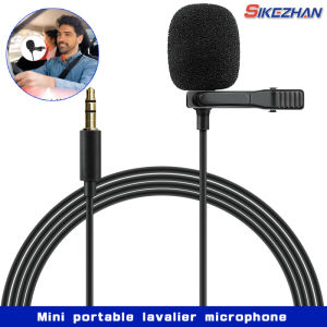 1.5m Mini Portable Lavalier Microphone Hands-free Condenser Clip-on Lapel Mic Wired USB 3.5mm Microfon for Phone for Laptop PC