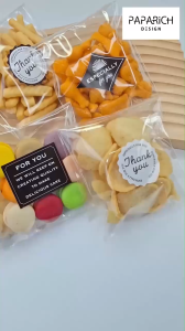 (ชุด 8 แผ่น) ฉลากสติ๊กเกอร์ขนม กันน้ำ100% โลโก้ติดถุงขนม/ถ้วยเค้กขนมปัง น่ารัก ราคาถูก สั่งทำได