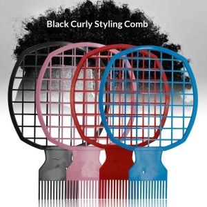 Men Afro Comb Dreadlocks Curling Brush Thick Coils Volumizing Barber Styling for Hip Hop Hairstyles Portable Hair Styling Tools