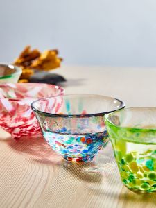 Aderia Japanese Style Handmade Colorful Wine Cup Tea Cup Fair Price Cup Gift Clear Empty Shelf Durable Glass Small Quantity
