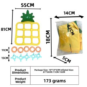 PVC Durable Inflatable Pineapple Toss Game Summer Swimming Pool Backyard Party Interactive Throwing Toy