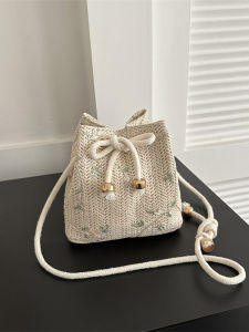JIFANPAUL | Cute Fairy Fresh Woven Bucket Bag