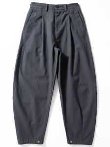 กางเกงลำลองผ้าฝ้ายซักได้ กางเกงขายาวทรงหลวมสีขาว กางเกงขายาวทรงหลวมสไตล์ใหม่สำหรับฤดูใบไม้ผลิและฤดูใบไม้ร่วง