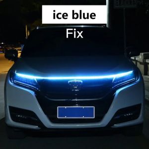 Starting LED Car Hood Light Strip Auto Engine Hood Guide Decorative Ambient Lamp 12v Modified Car Daytime Running Light Amagi