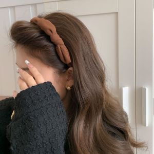 Elegant Velvet Hairband with Butterfly Knot for Women Thin Face Washing Hair Clip High-End Feeling Pressed Hair Headwear New Model Hair Accessories