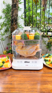 Nồi hấp điện đa năng Gilux - Dung tích 24L - 3 tầng hấp tiện lợi - Hàng chính hãng - Bảo hành 12 tháng