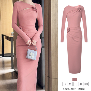 ZYHT Eravogue Womens Dresses Pink Dresses Knitted Dresses Slim Dresses Elegant Dresses Graduation Dresses Party Dresses Work Dresses Birthday Party Dresses 11454
