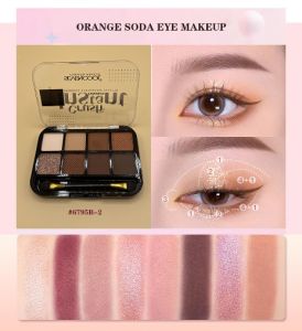 BeautyCharming 8-color Eyeshadow Palette With Highlighter colorful waterproof nude make up Pink