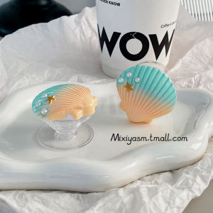 Misia Shell Airbag Phone Stand Foldable Convenient Mobile Phone Holder Creative Minimalist Cute Heart Shaped Lightweight ABS Plastic