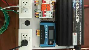 ชุดนอนนา 3500W ชุดคอนโทรนชาร์จ พลังงานแสงอาทิตย์ 24V/220V พร้อมชูดกันฟ้าผ่า สายกราว+แท่งกราวมีประกัน